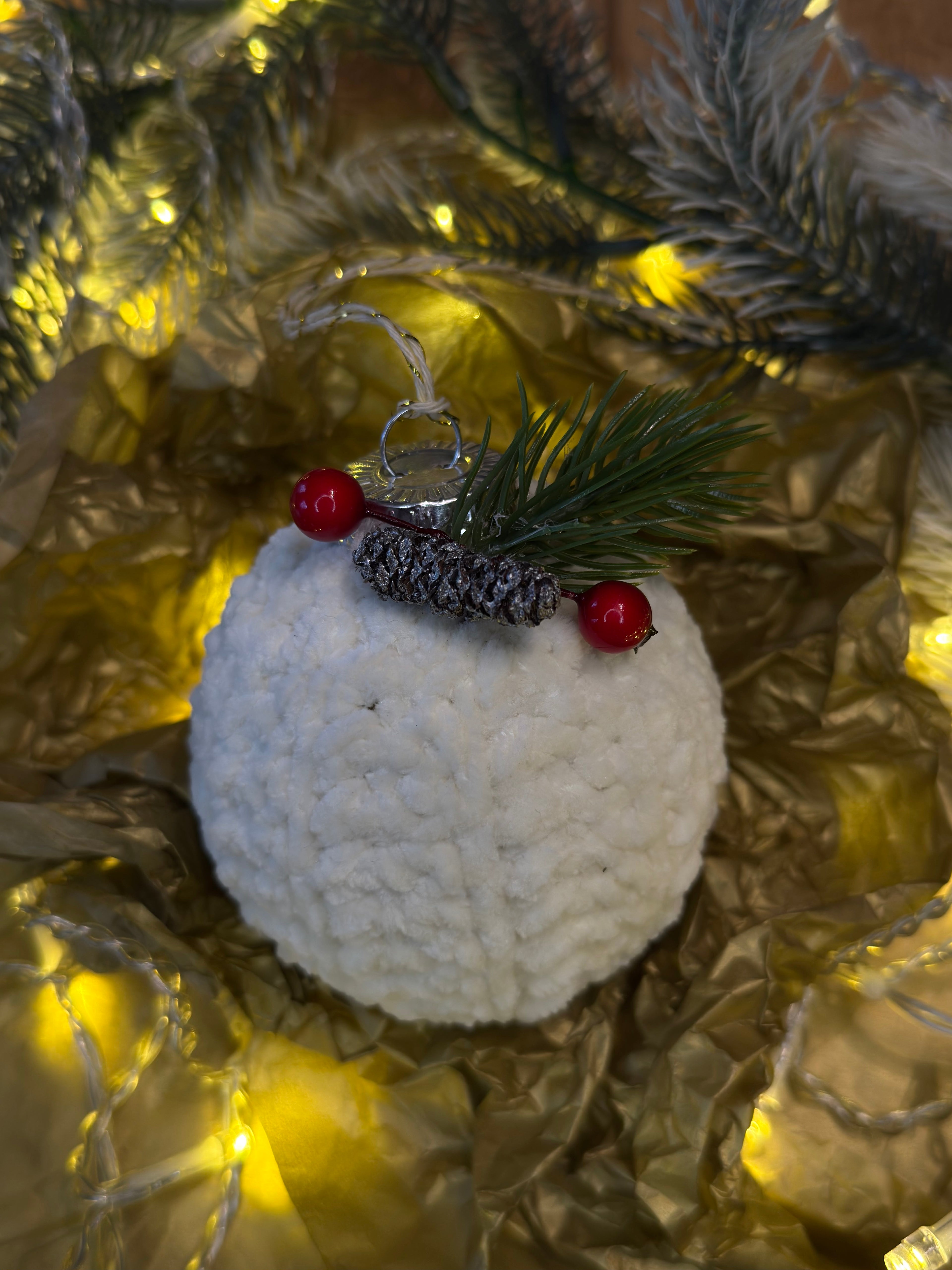 Handmade Crochet Christmas Balls - Gift Set of 6