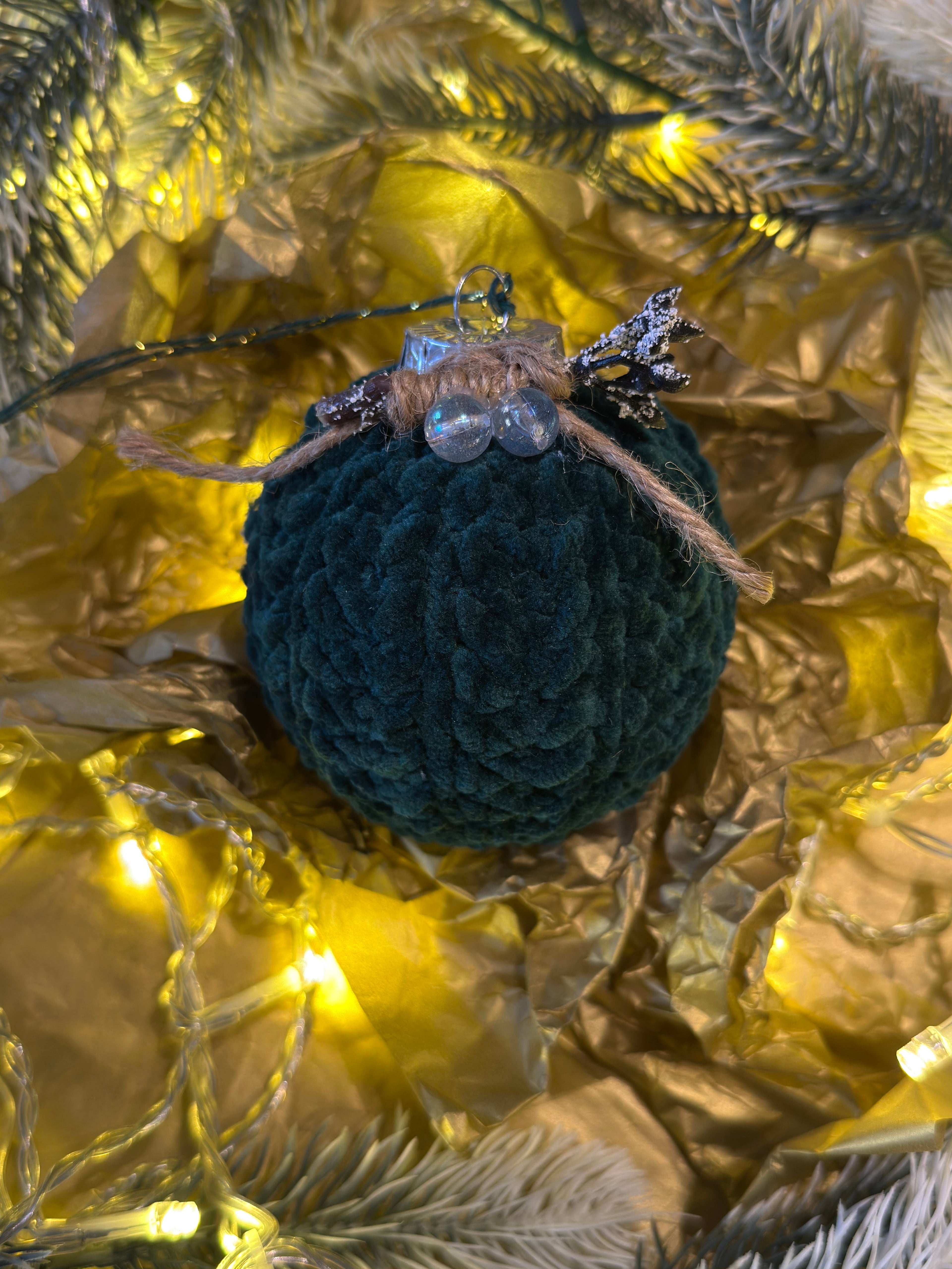 Handmade Crochet Christmas Balls - Gift Set of 6